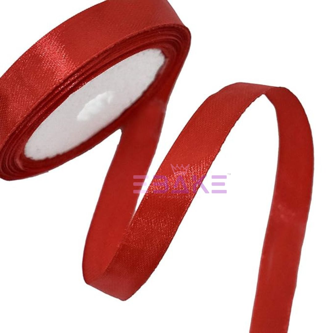 Dark Red Satin Ribbon 0.5 Inch (Single Piece)