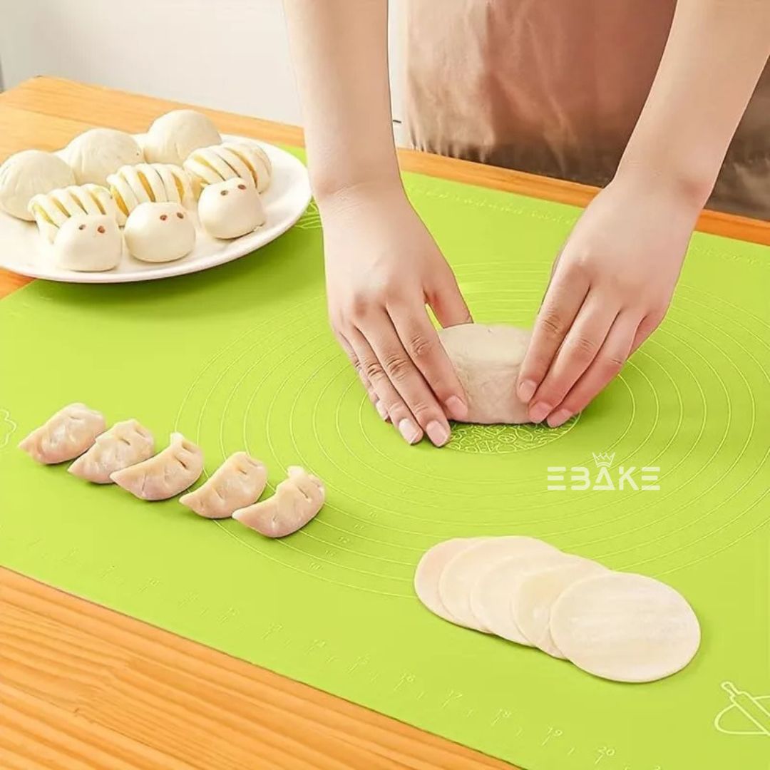 Green Silicone Non Stick Multipurpose Baking Mat for Kneading & Fondant Rolling