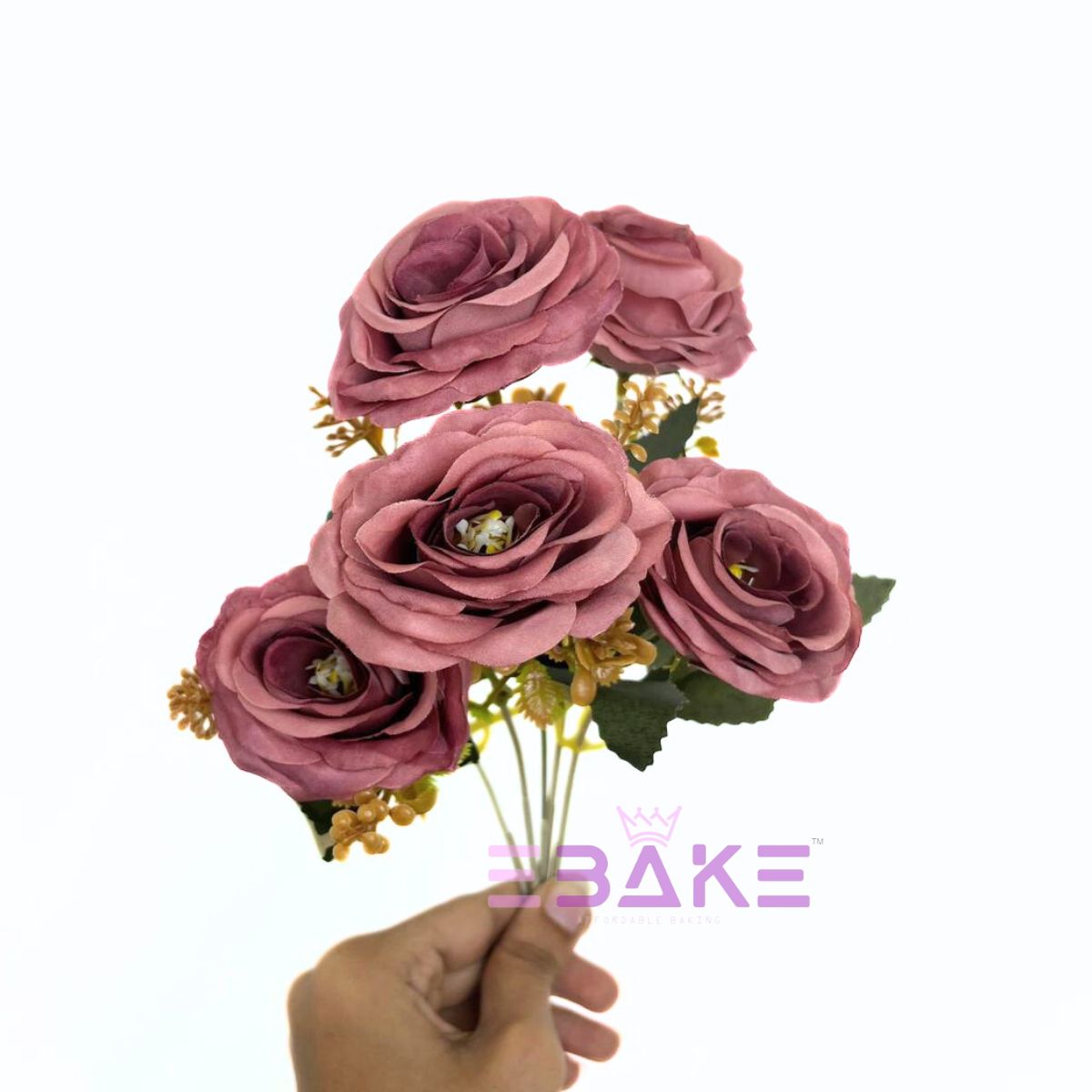 A1774 Beige Rose Bunch With Fillers