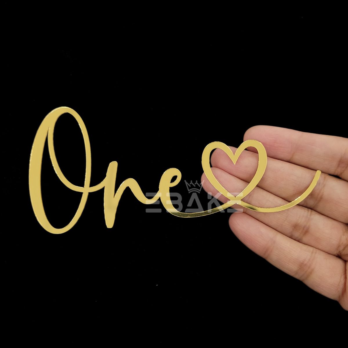ONE Cutout 5 Inch (Golden) First Birthday