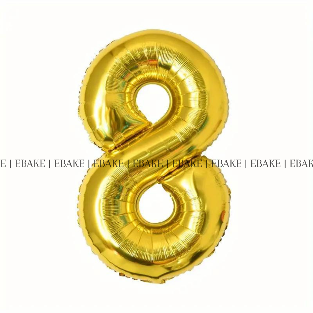 Number Foil Balloons Gold 16 Inch Single Piece