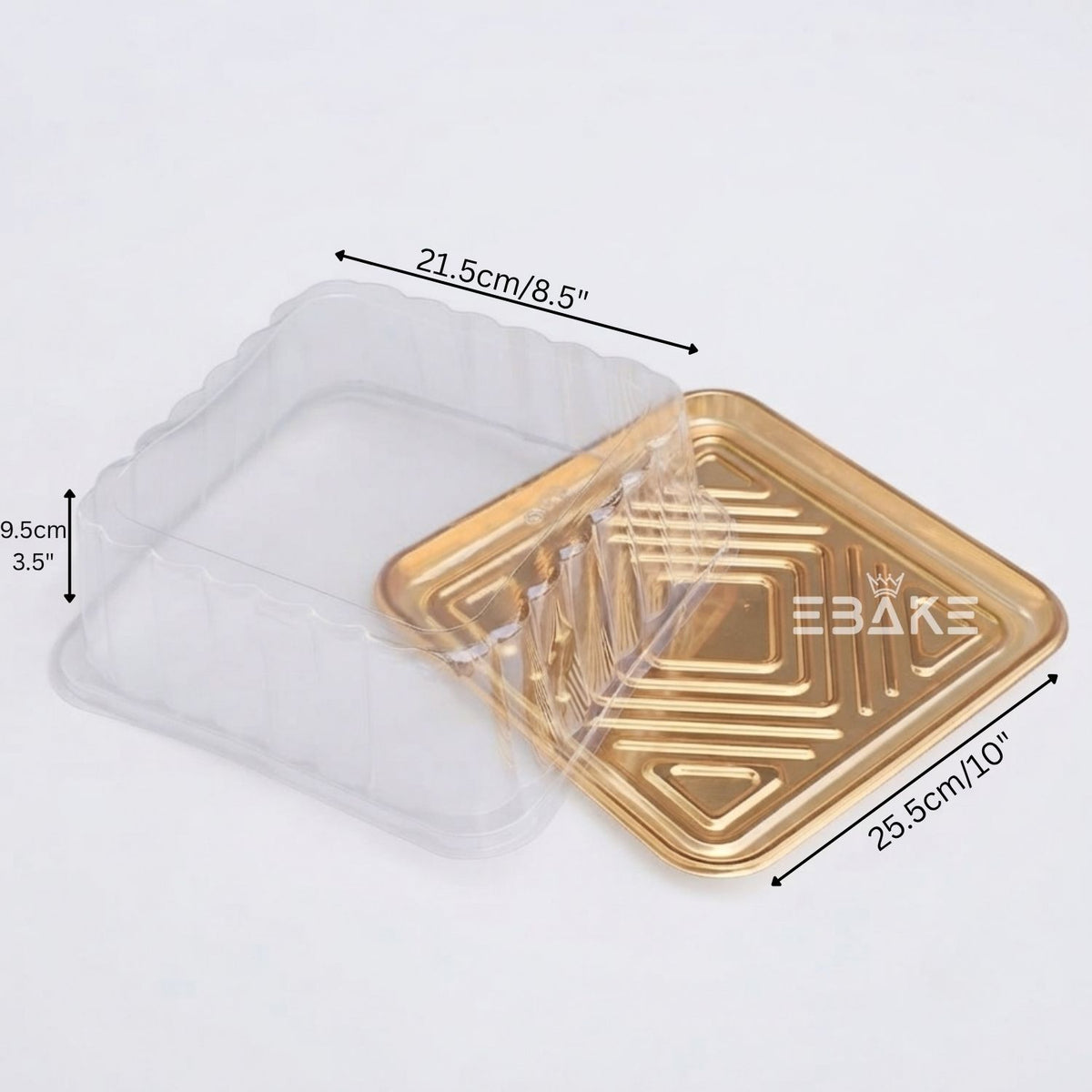 Transparent Cake Box / Pastry Box - JS2212 (25.5*21.5*9.5cm) Set of 5