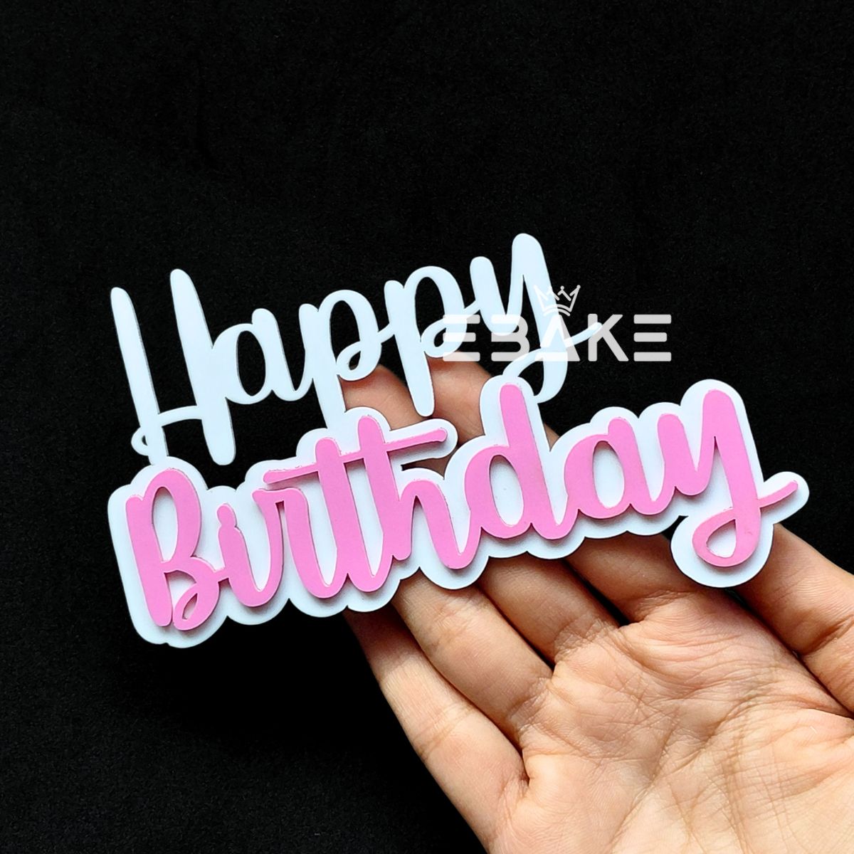 Double Colour Happy Birthday Cutout/Charm