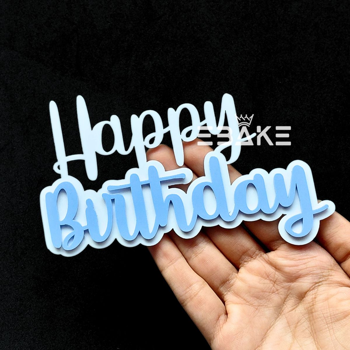Double Colour Happy Birthday Cutout/Charm
