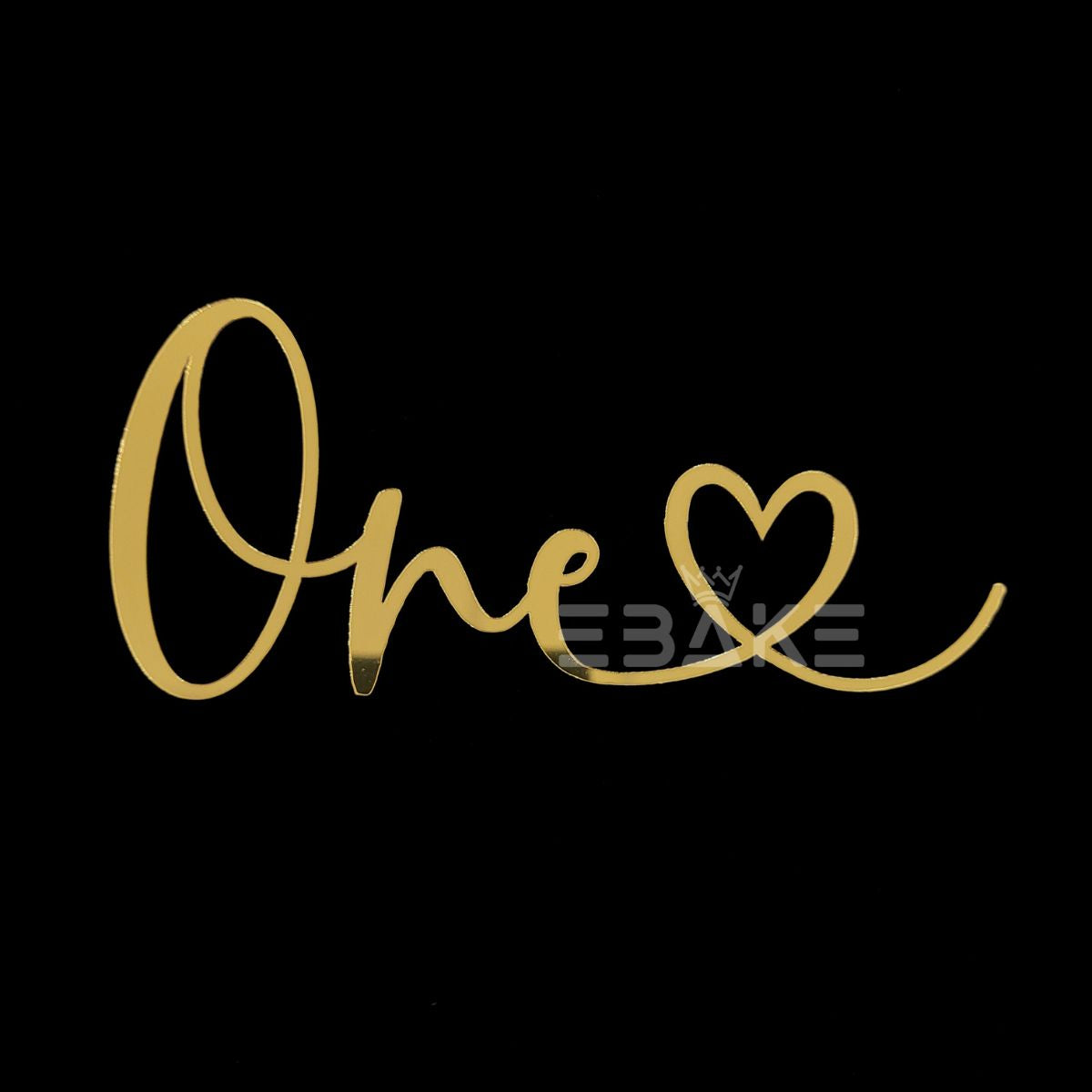 ONE Cutout 5 Inch (Golden) First Birthday