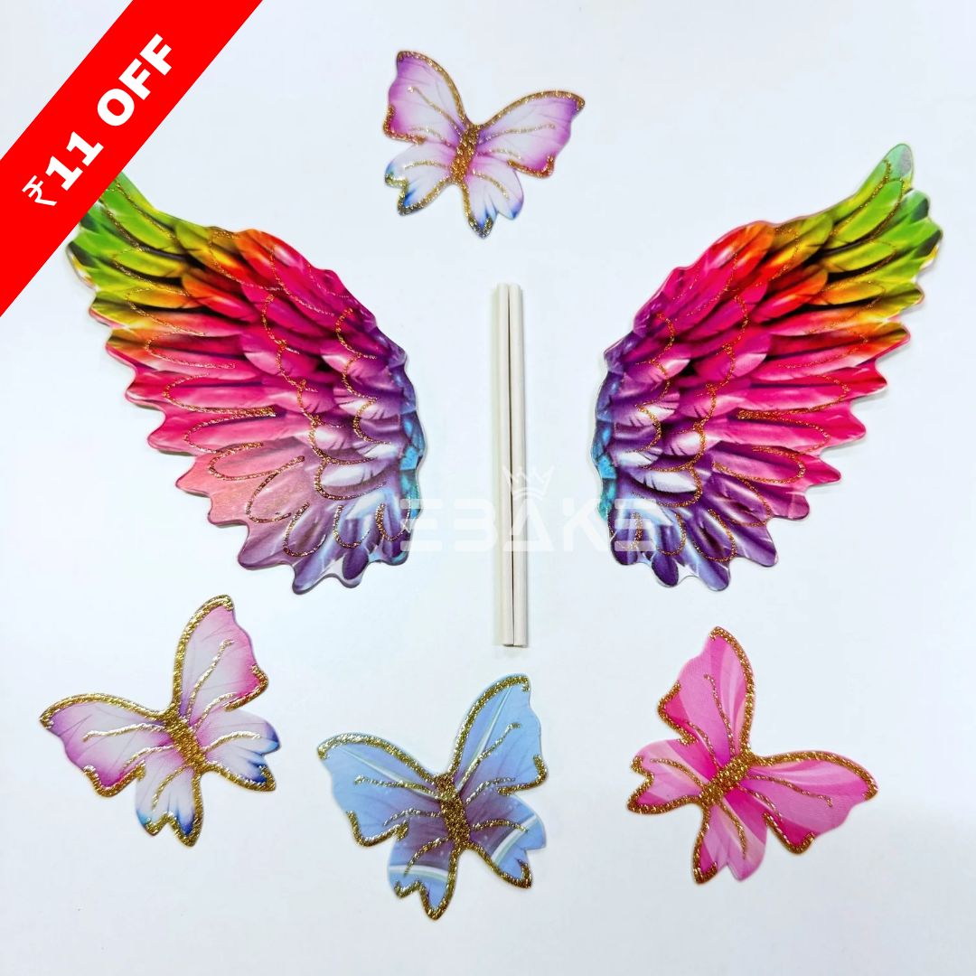 Wings Topper With Paper Butterflies