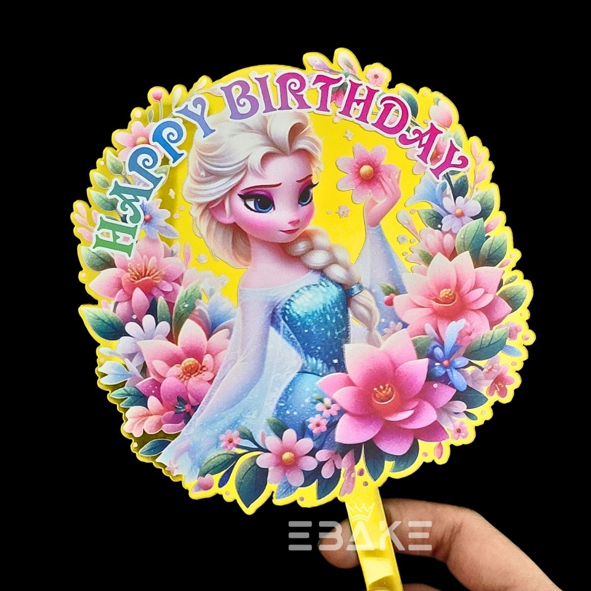 Elsa Printed Acrylic Cake Topper