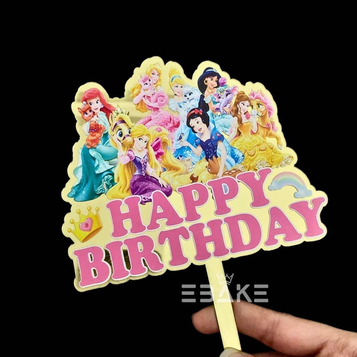 Princess Printed Acrylic Cake Topper