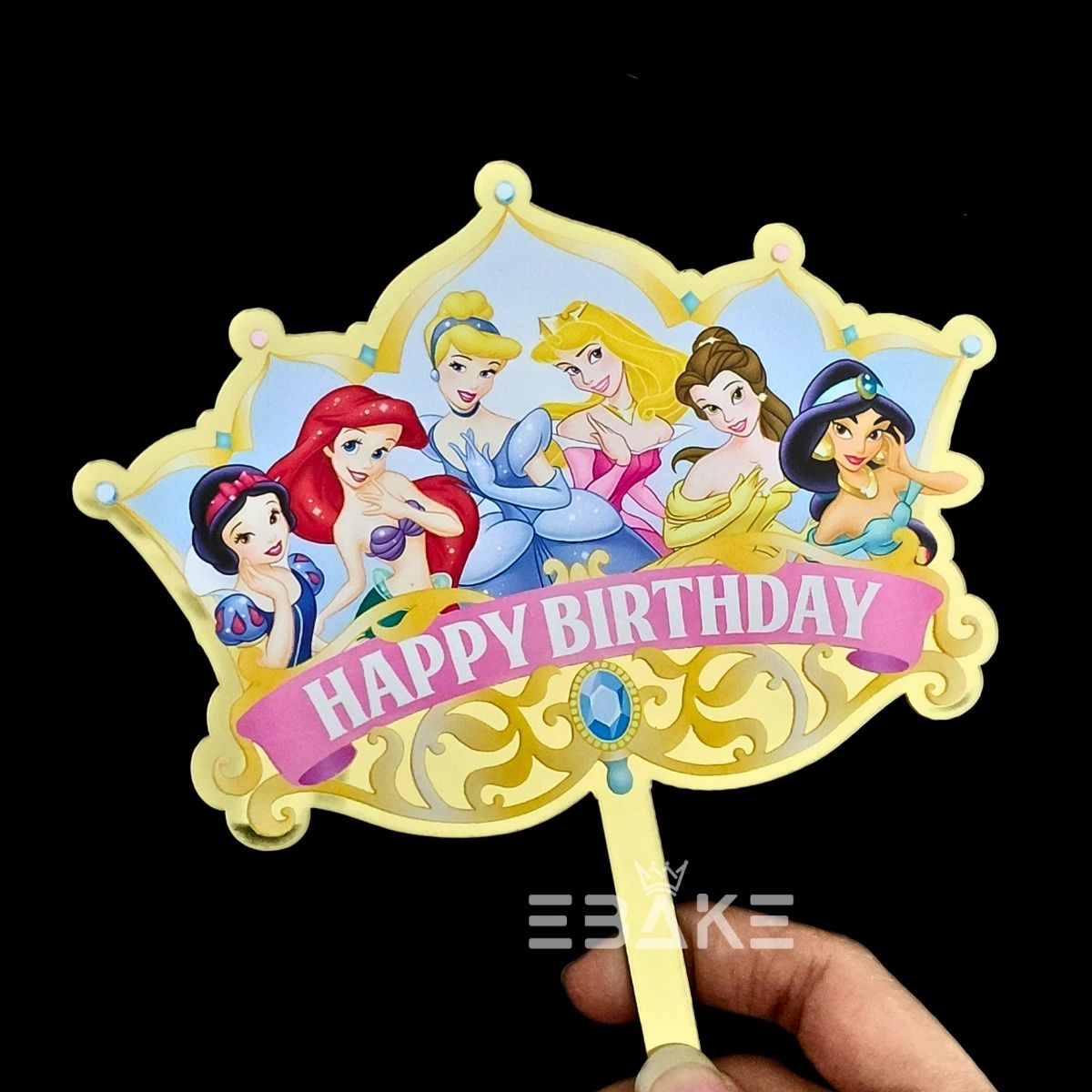 Princess Printed Acrylic Cake Topper