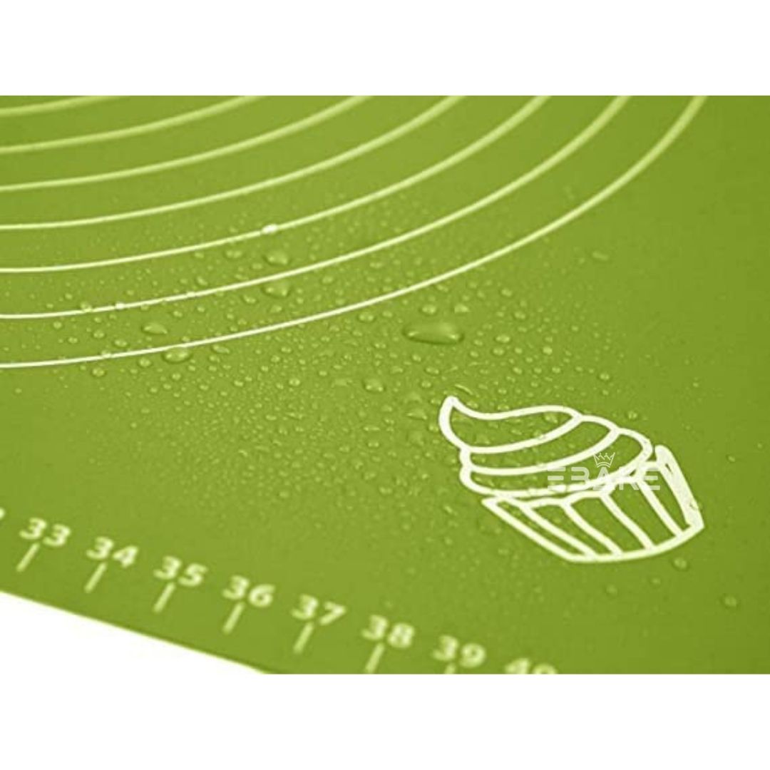 Green Silicone Non Stick Multipurpose Baking Mat for Kneading & Fondant Rolling