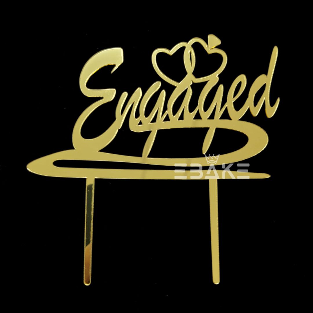 Engaged Cake Topper Acrylic