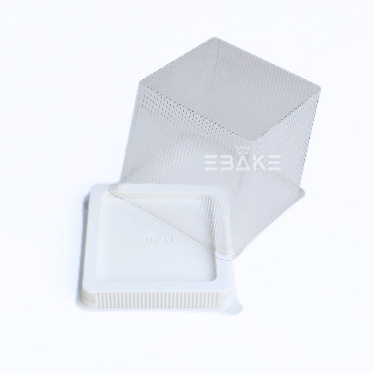 Clear Fluted Pastry Box with White Base | Pastry box with transparent lid