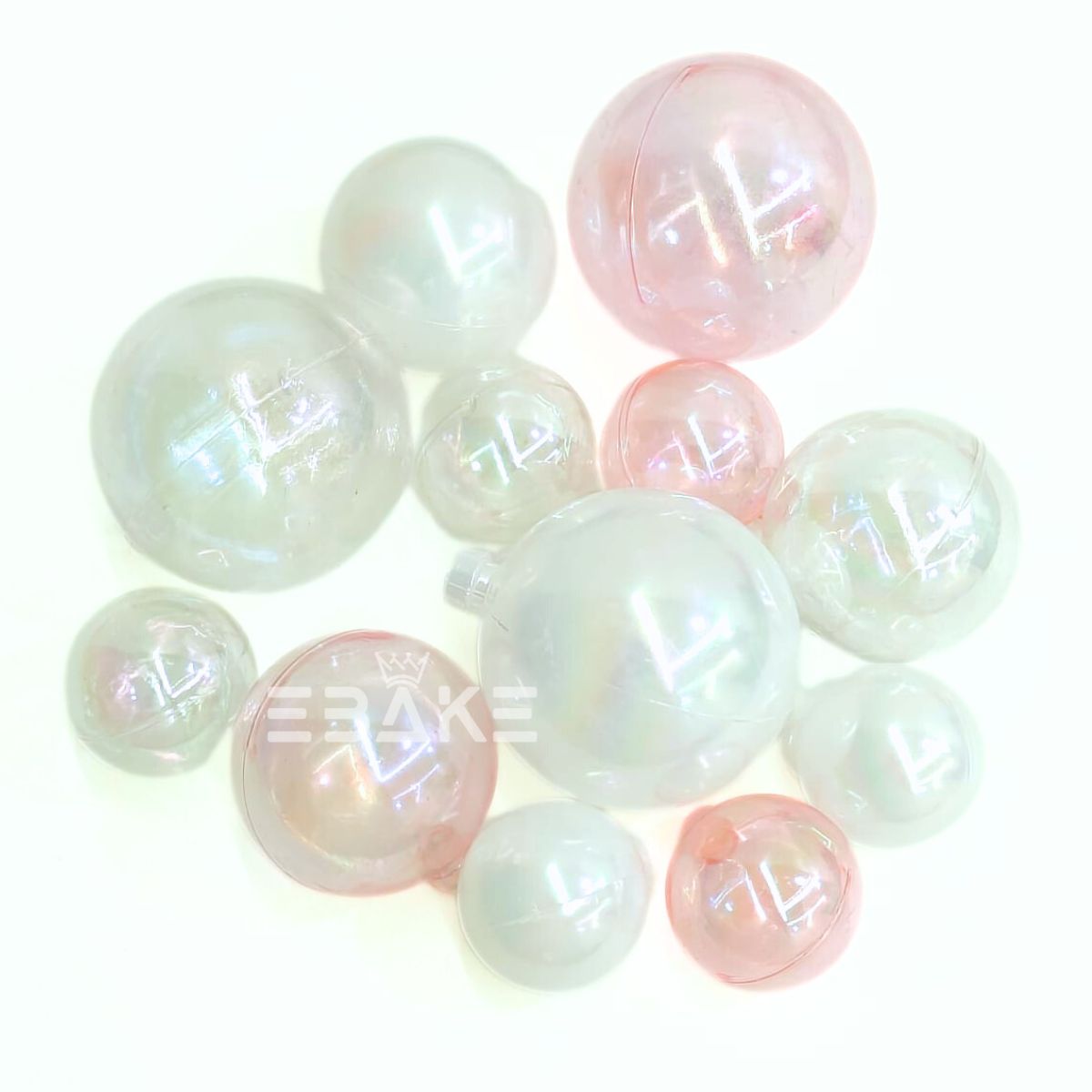 Transparent FauxBalls Mixed Colours - Pink, White & Clear (Set of 12 Pieces)