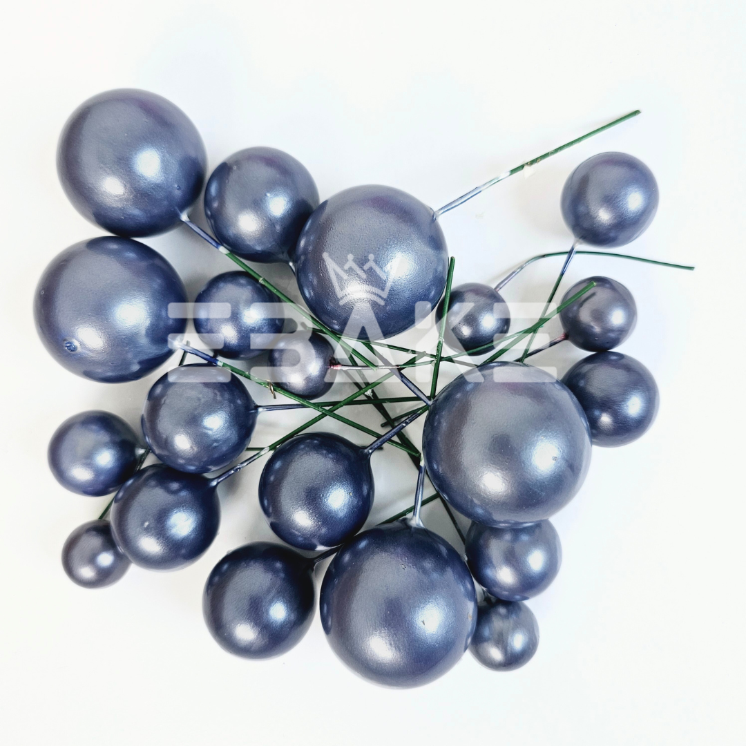 Pearl Finish Faux Balls - Set Of 20 Pieces