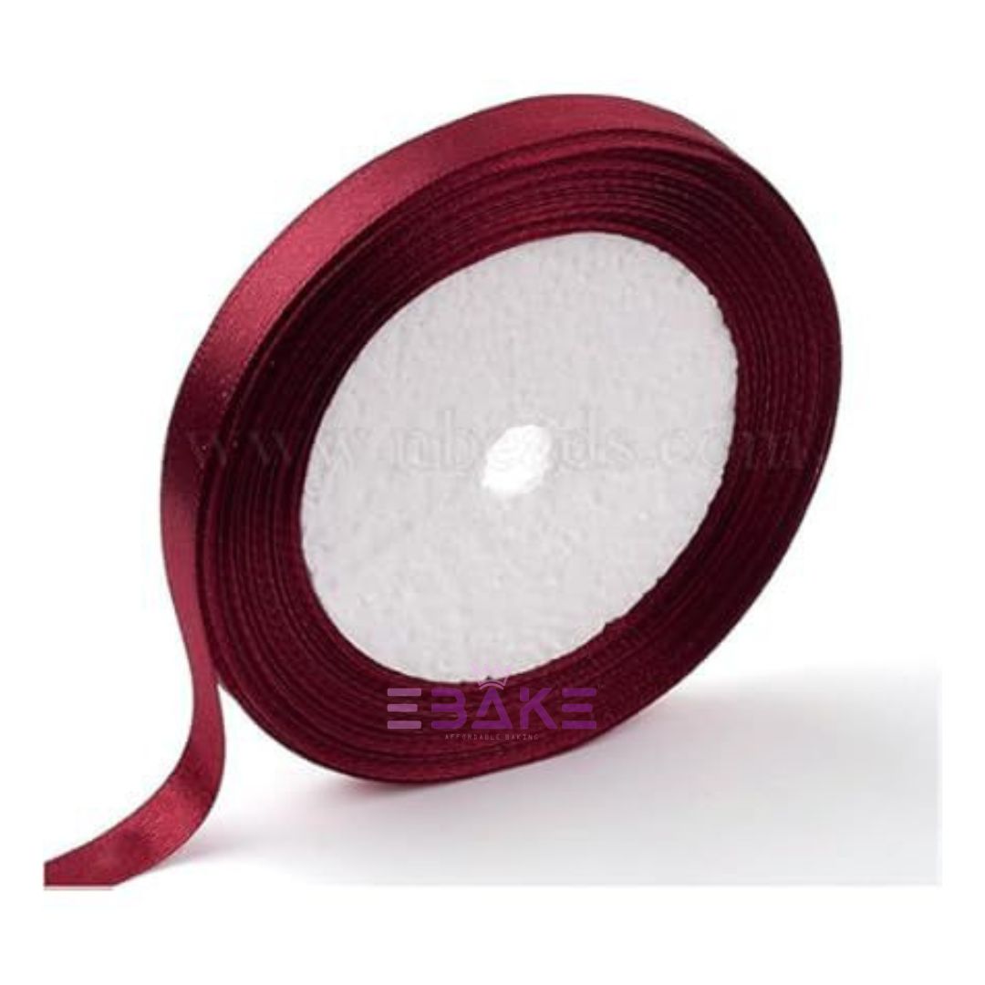 Maroon Satin Ribbon 0.25 Inch