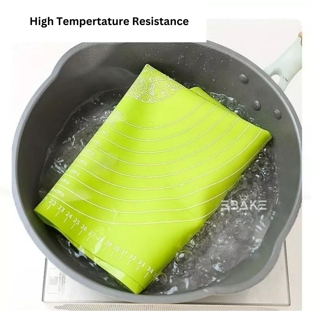 Green Silicone Non Stick Multipurpose Baking Mat for Kneading & Fondant Rolling