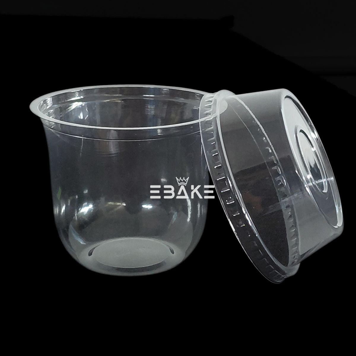 PET Plastic Disposable Clear Container With Dome Lid For Desserts (Rounded Base)