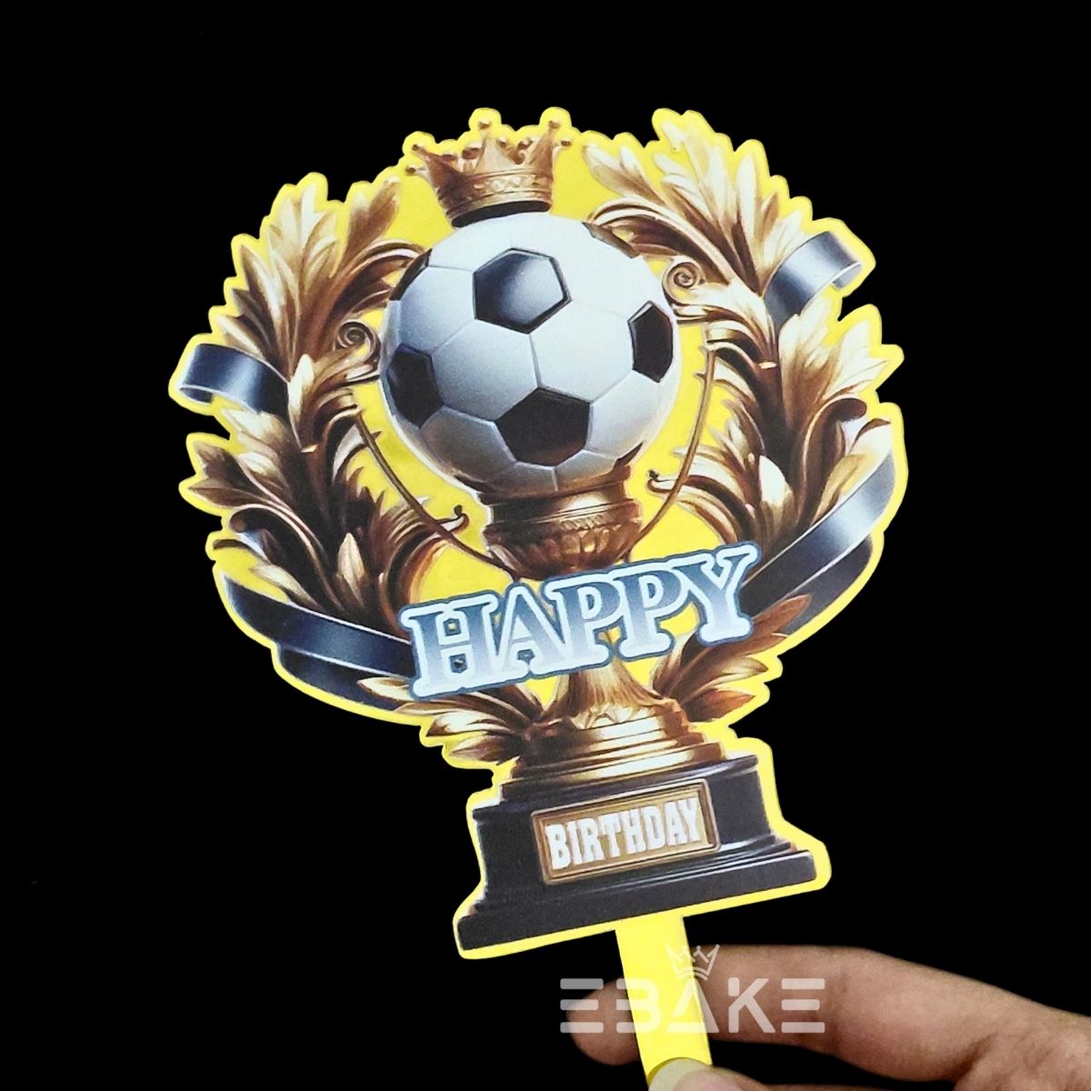 Football Printed Acrylic Cake Topper