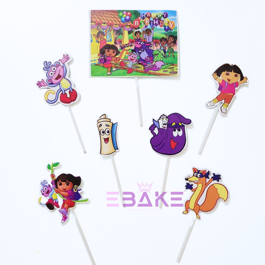 Dora Theme Paper Topper Set
