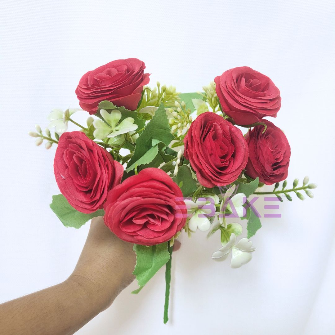A1452 Red Rose Bunch (6 Roses With Fillers)