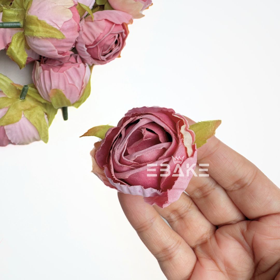 A1703 Dried Finish Small Rose - Dusky Rose