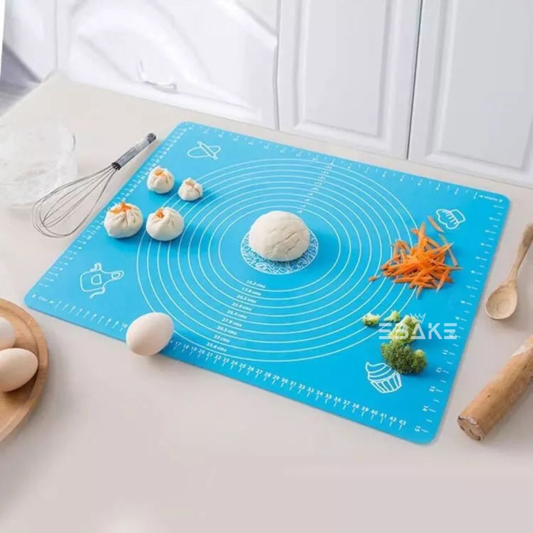 Blue Silicone Non Stick Multipurpose Baking Mat for Kneading Fondant Rolling