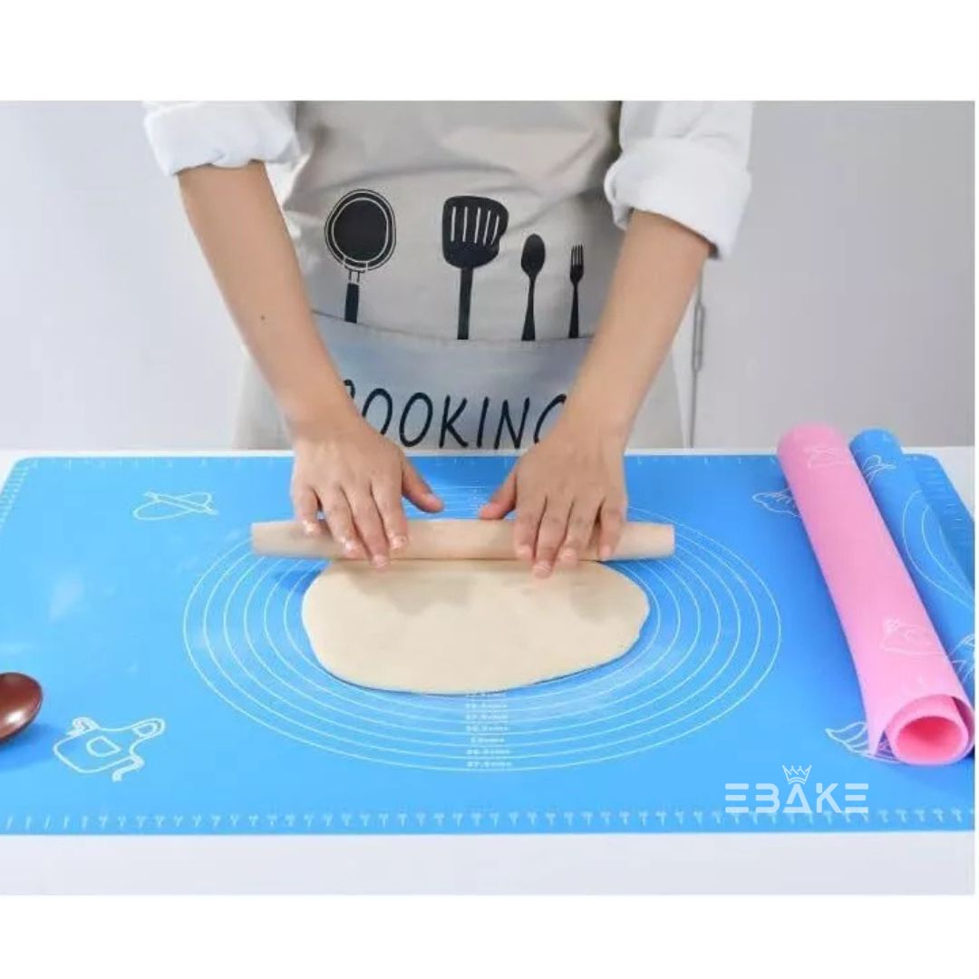 Blue Silicone Non Stick Multipurpose Baking Mat for Kneading & Fondant Rolling