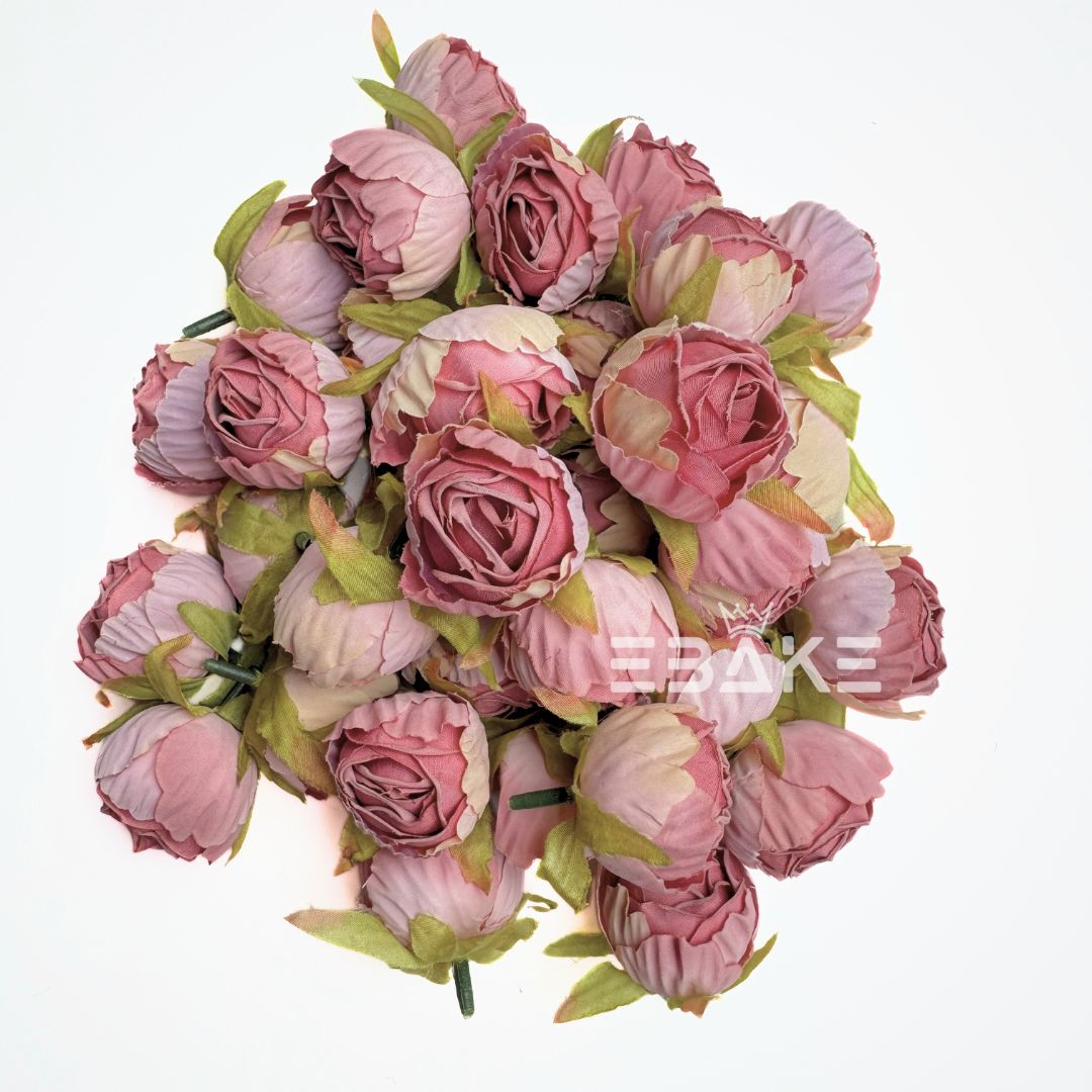 A1703 Dried Finish Small Rose - Dusky Rose