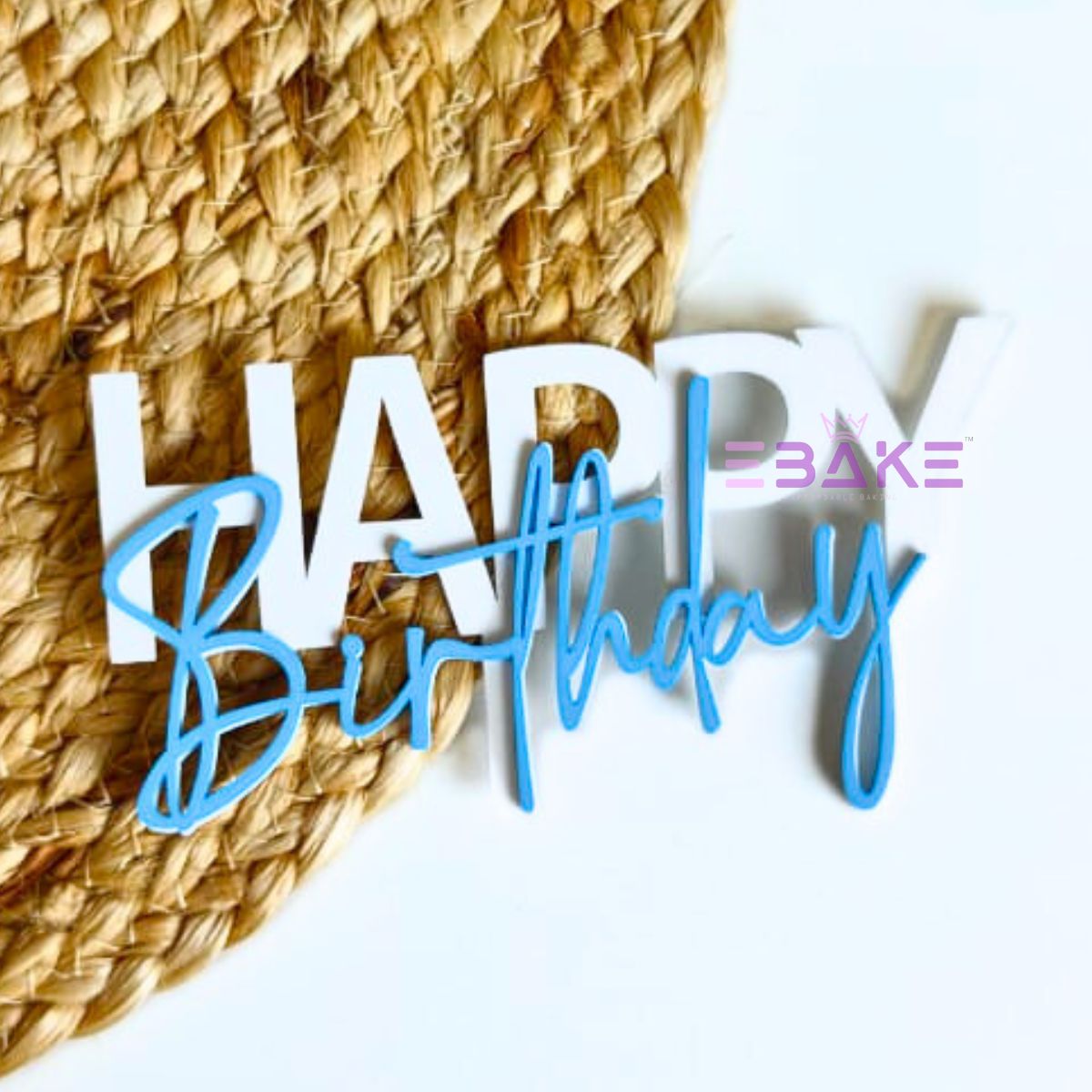 Double Colour Happy Birthday Cutout/Charm