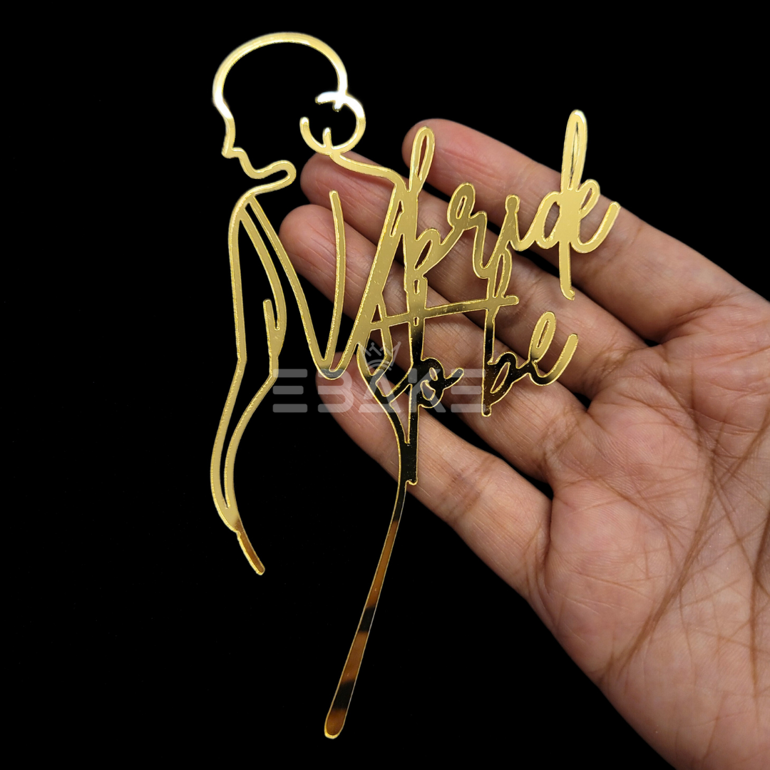Bride To Be Line Art Cake Topper / Cutout