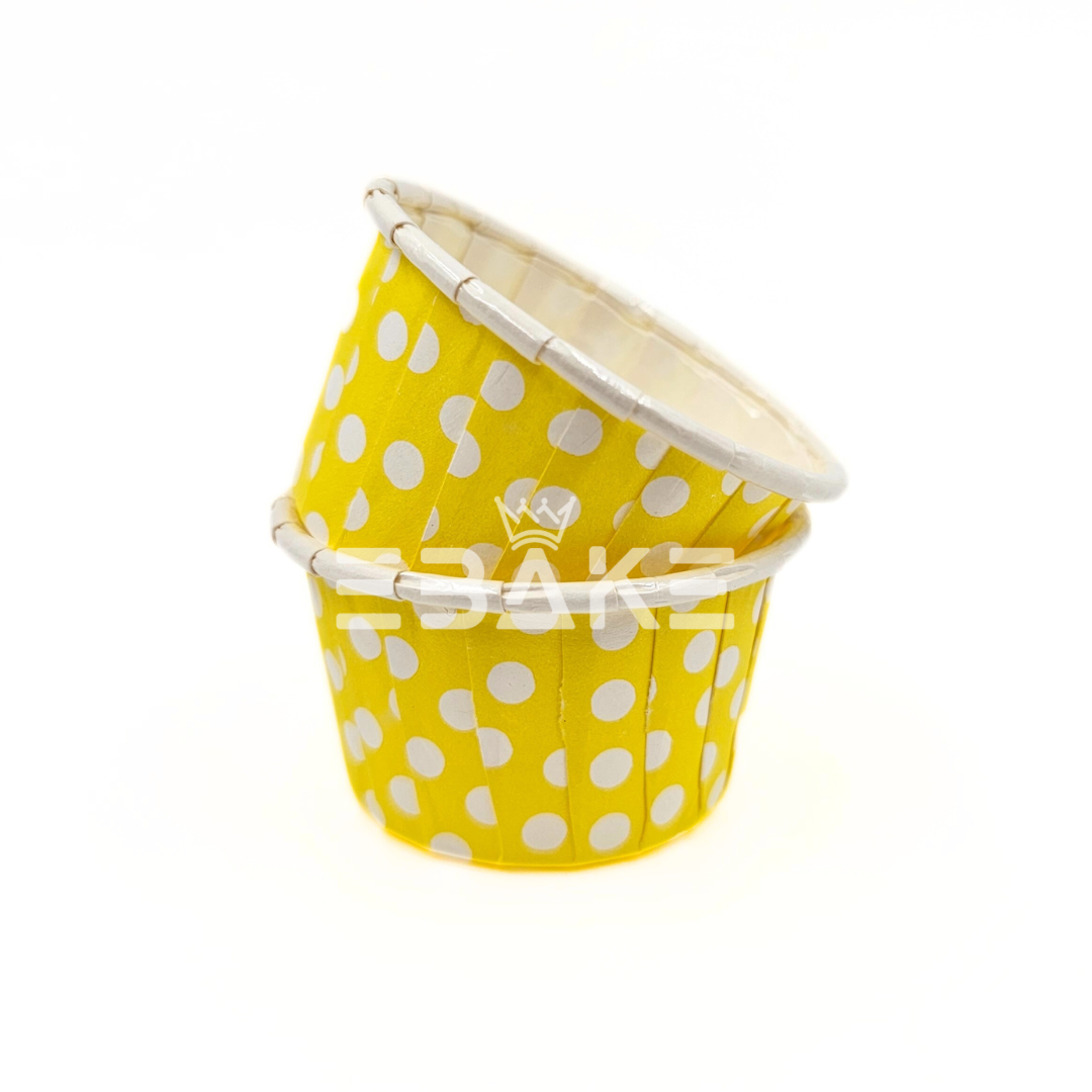 Mini Rolled Rim Muffin Cup / Cupcake Liners - Yellow A535 (Set of 50 pieces)