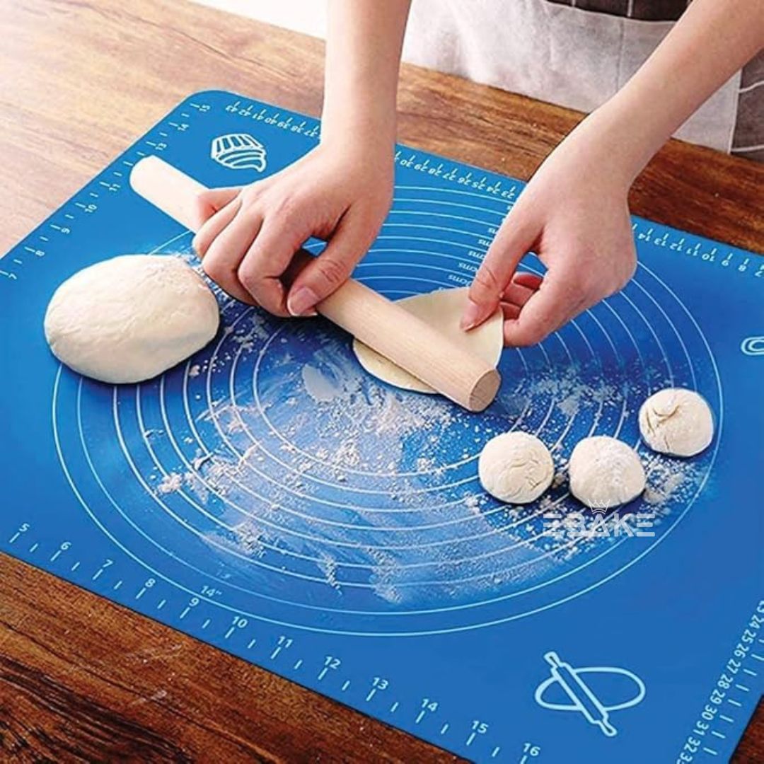 Blue Silicone Non Stick Multipurpose Baking Mat for Kneading & Fondant Rolling