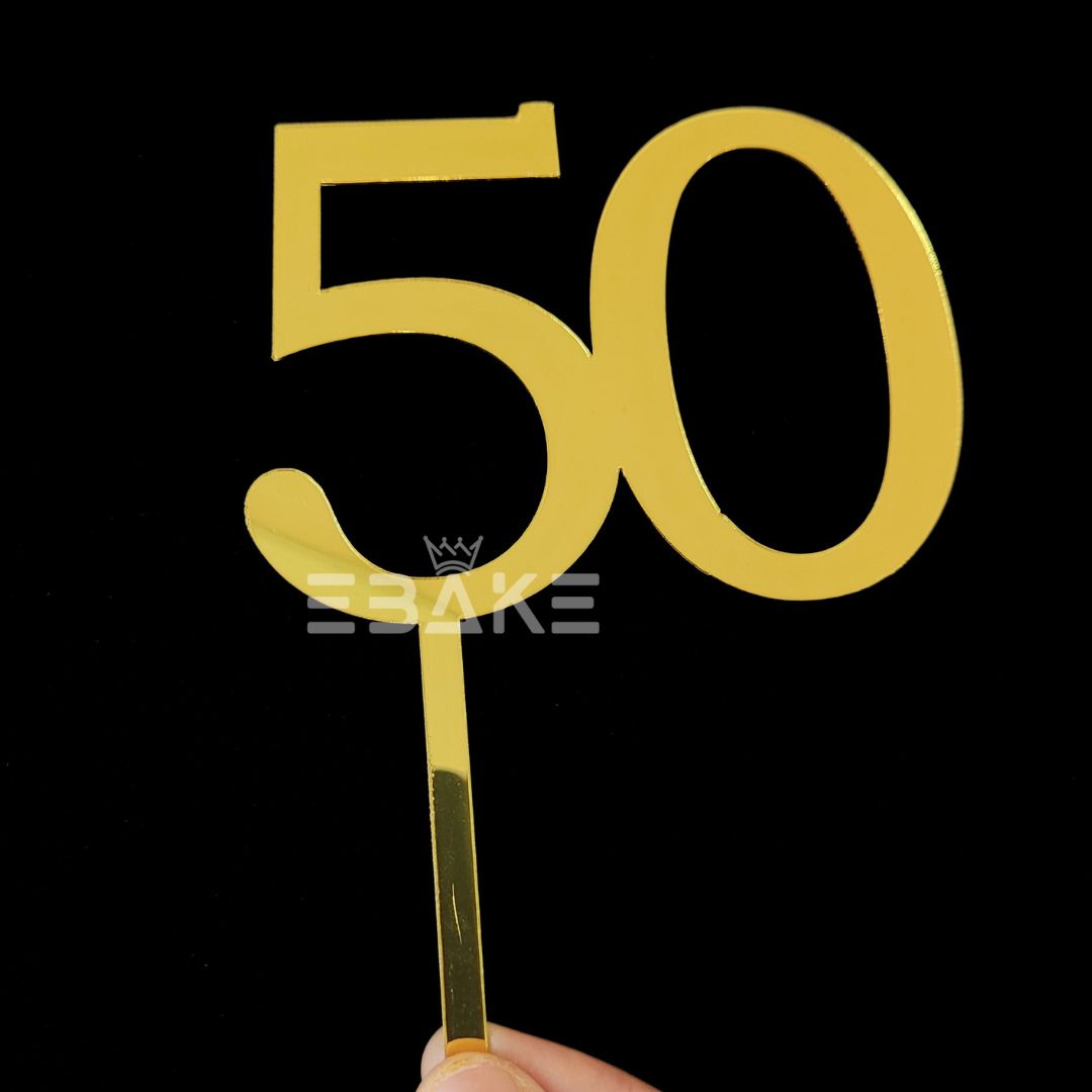 50 Number Cake Topper (Fifty)