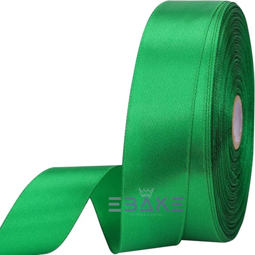 Green Satin Ribbon 1 Inch (Single Piece)