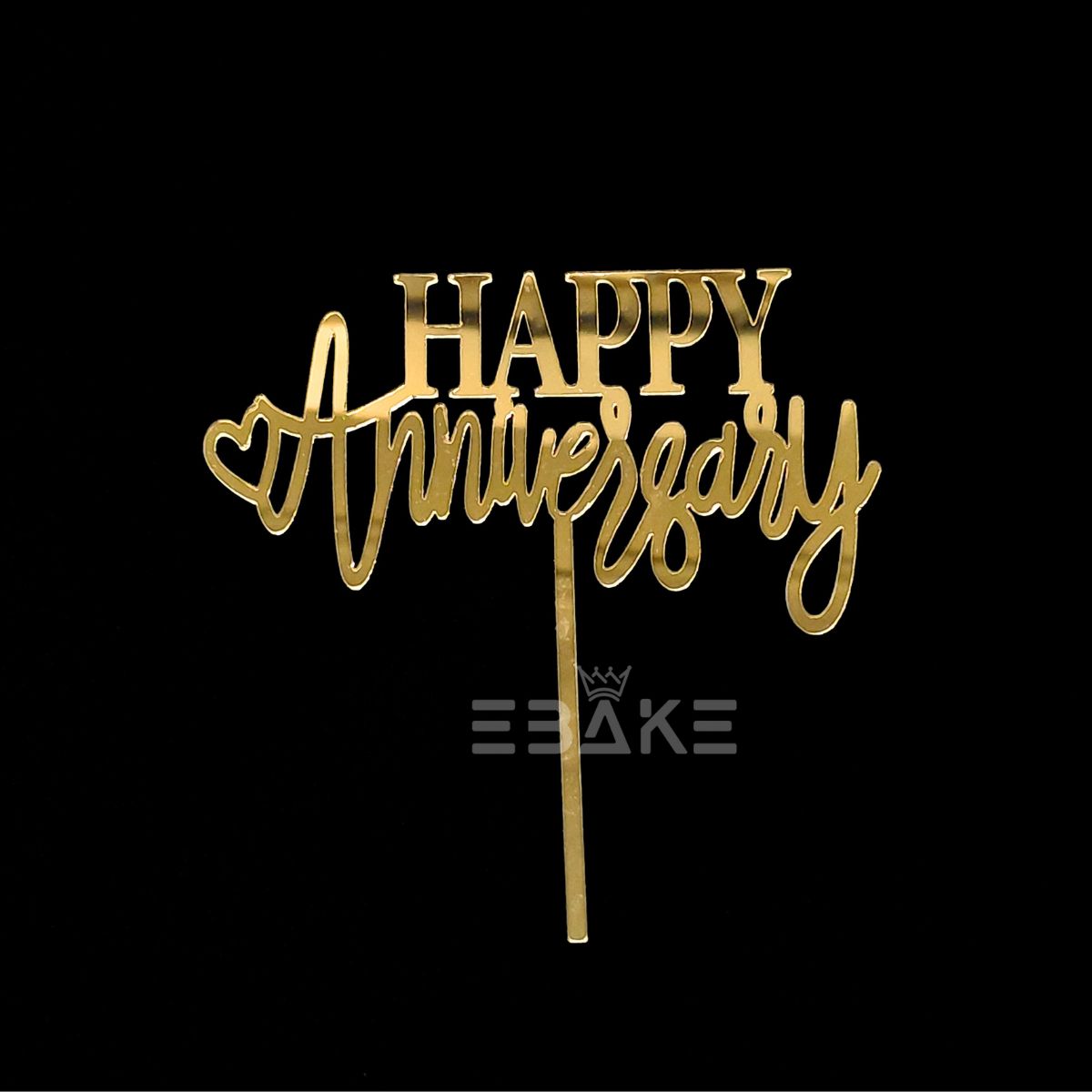 Happy Anniversary Cake Topper 4 Inch