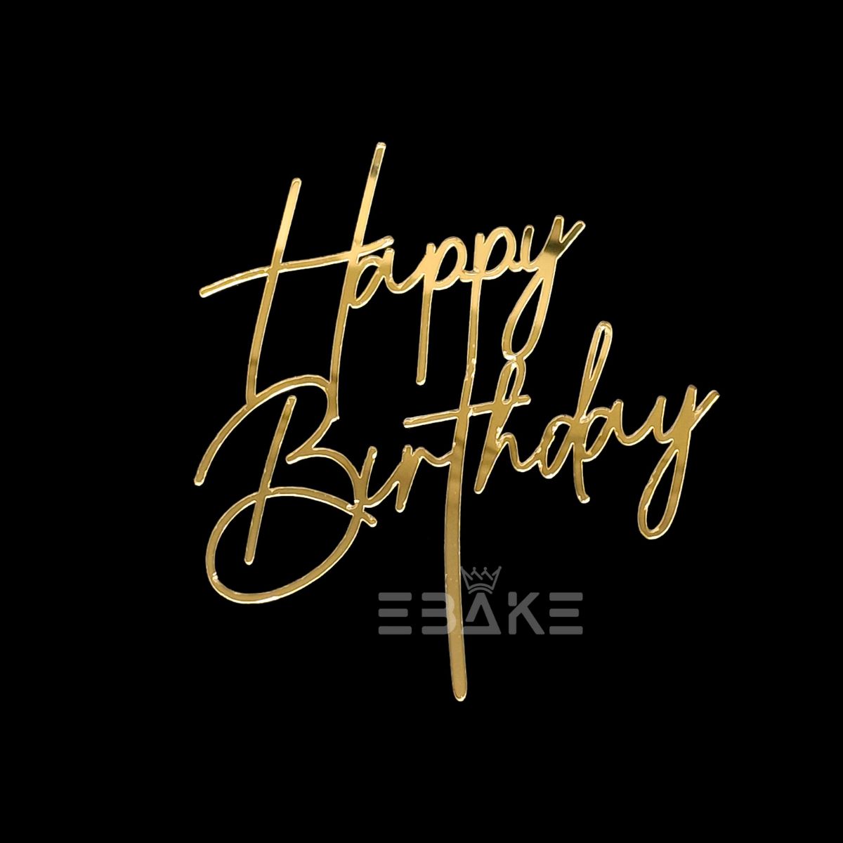 Happy Birthday Cake Topper 4 Inch