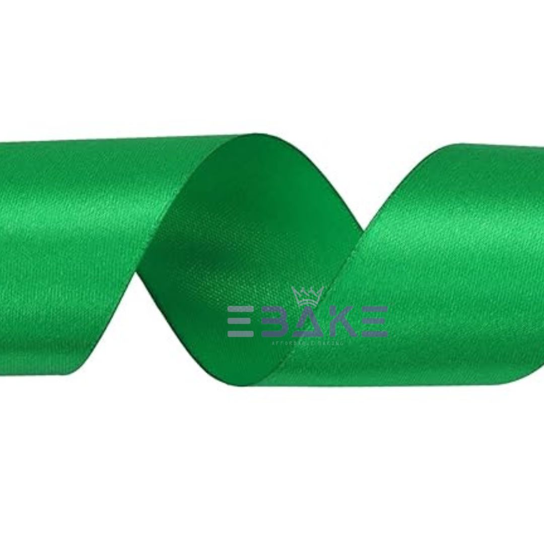 Green Satin Ribbon 1 Inch (Single Piece)