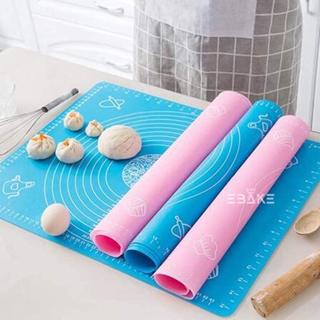 Blue Silicone Non Stick Multipurpose Baking Mat for Kneading & Fondant Rolling