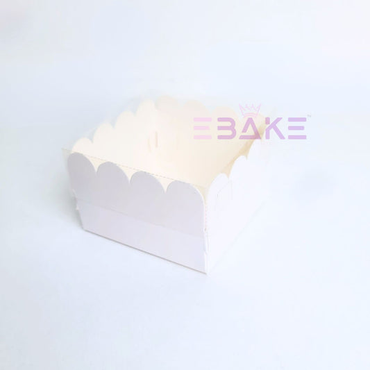 1 Piece Brownie Box With Transparent Lid