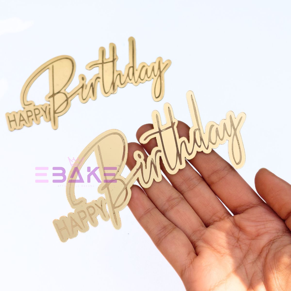 Happy Birthday Engraved Cutout (Set of 5)