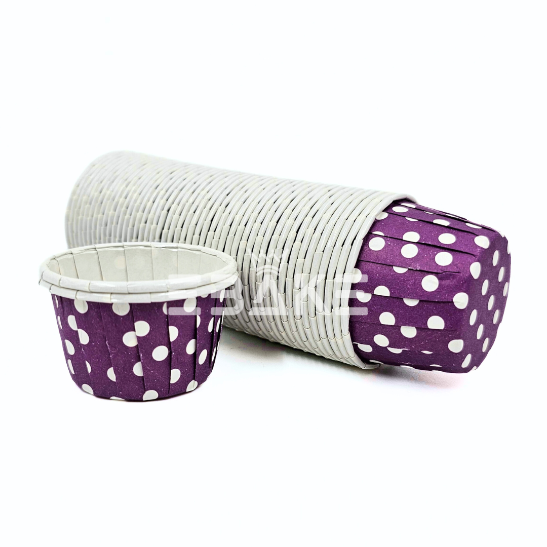 Mini Rolled Rim Muffin Cup / Cupcake Liners - Purple A531 (Set of 50 pieces)
