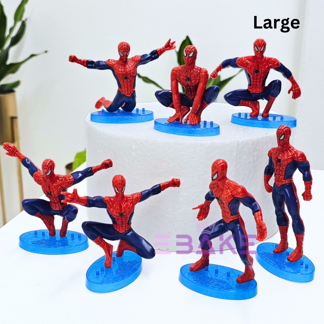 Spiderman Figurine Large (Plastic) - Set of 7