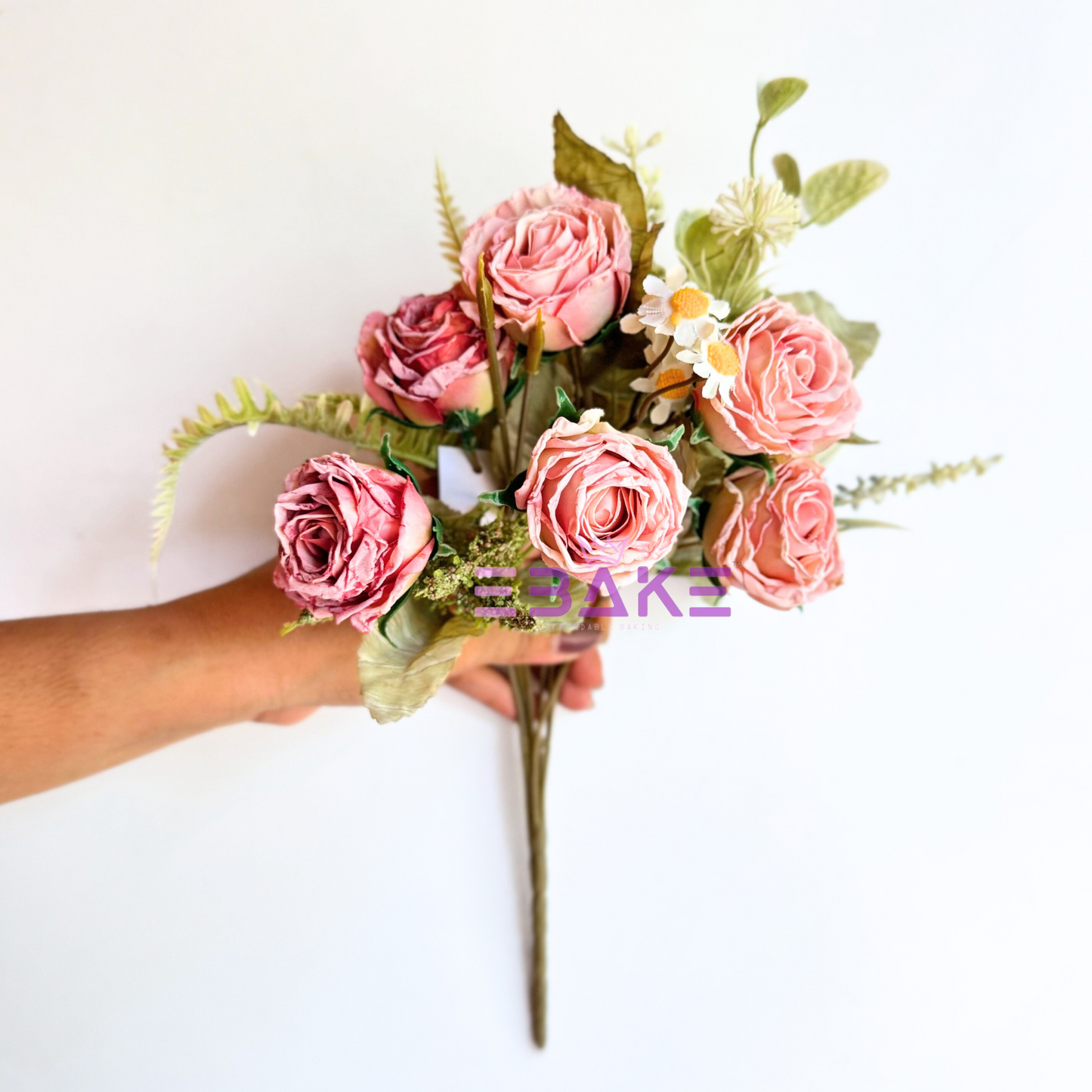 A1456 Premium Dried Finish Rose Bunch (6 Roses With Fillers)
