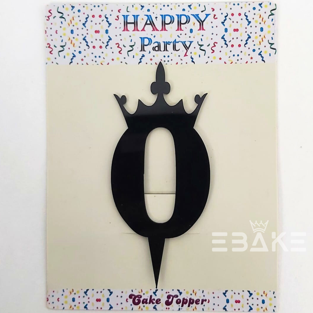 Number 0 Cake Topper (Small)