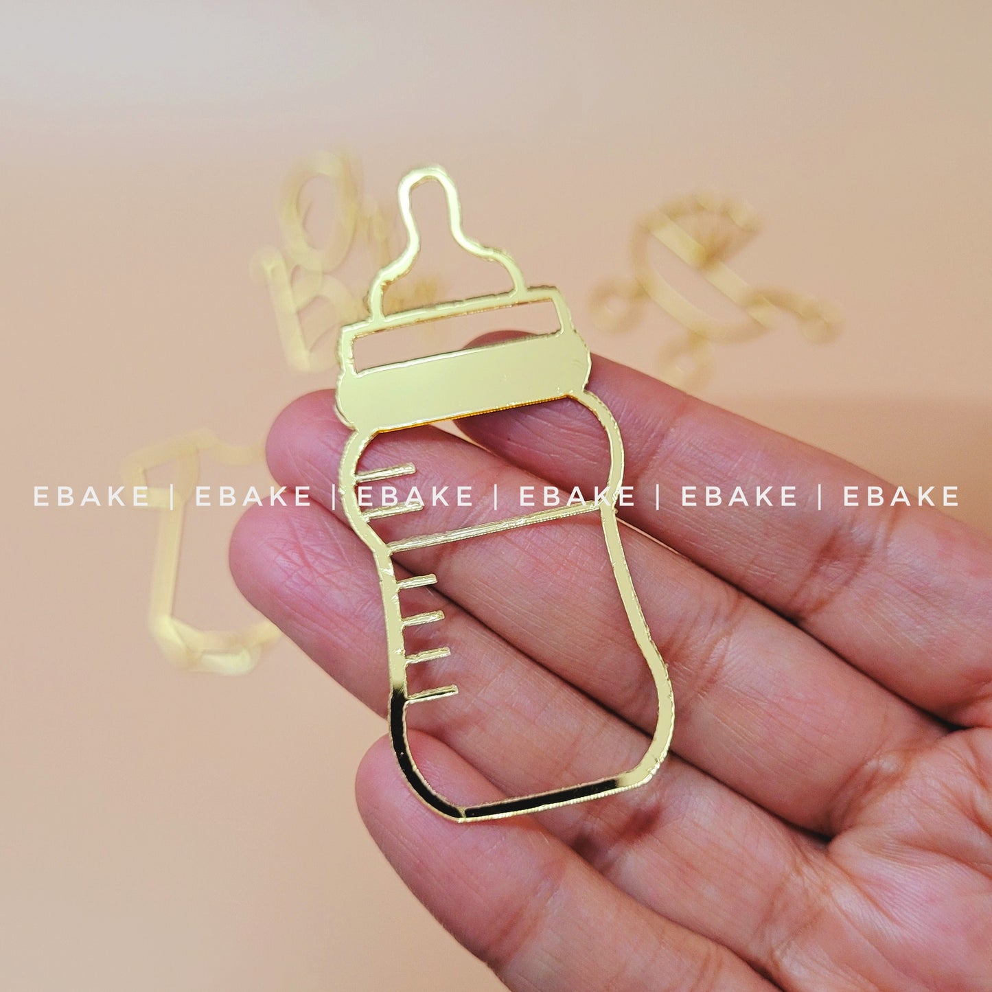 Baby Shower Acrylic Set / Acrylic Charms (6 Pieces) Cake Topper Set