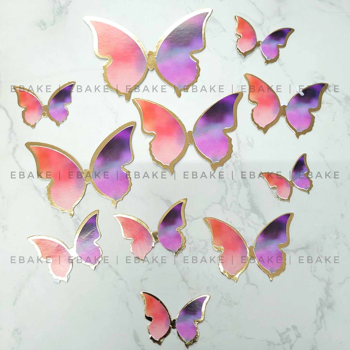 Paper Butterflies Multicolor - Foldable (Set of 10 Pieces)
