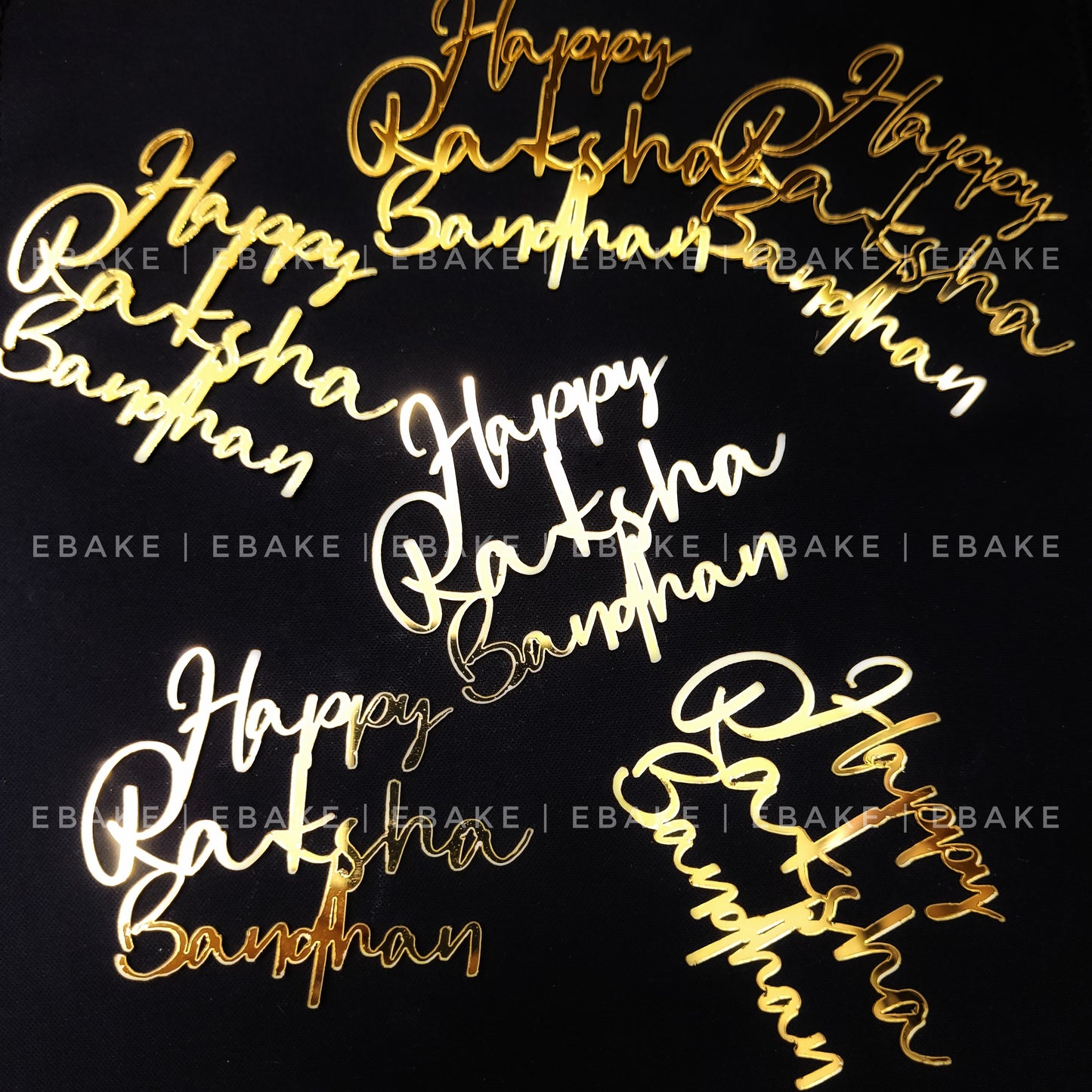 Happy Raksha Bandhan Cutout 3 Inch (Set of 3 Pieces) A314