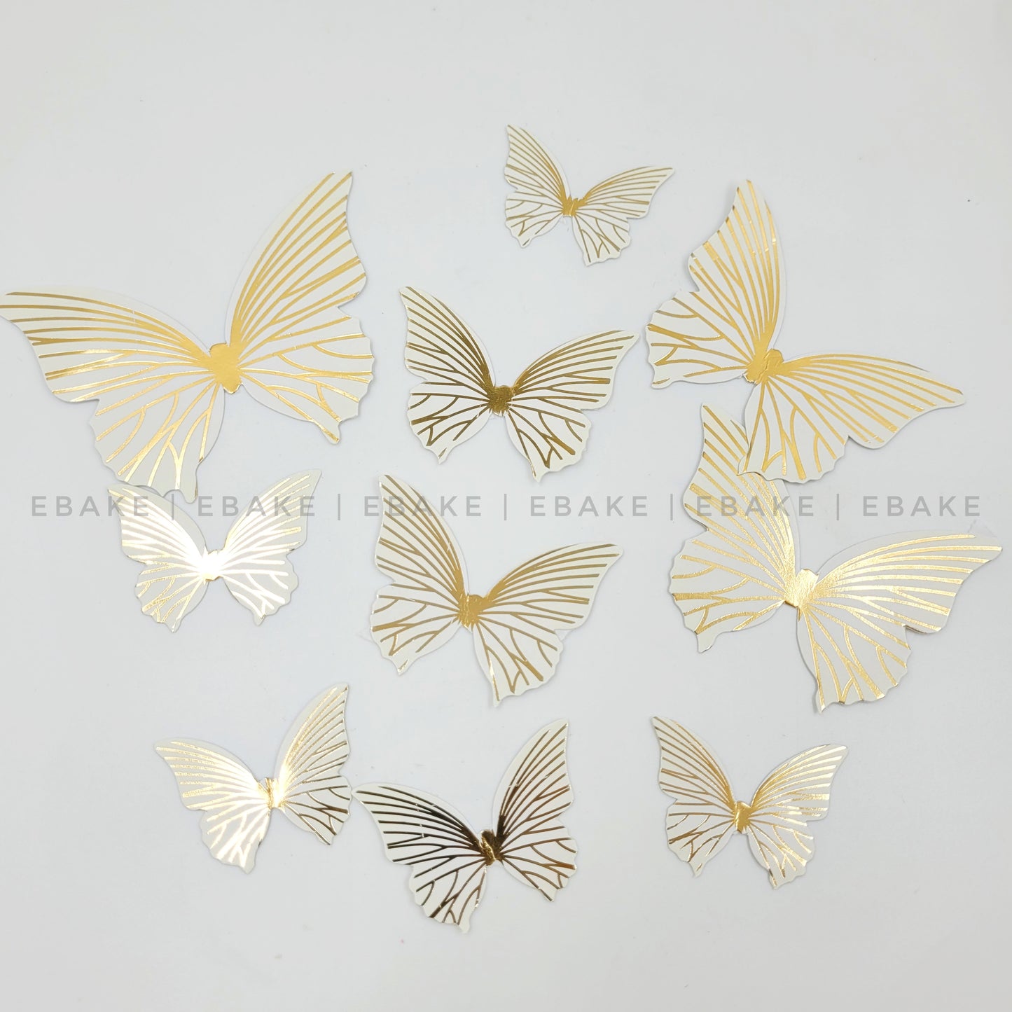 White Paper Butterflies - Foldable (Set of 10 Pieces)