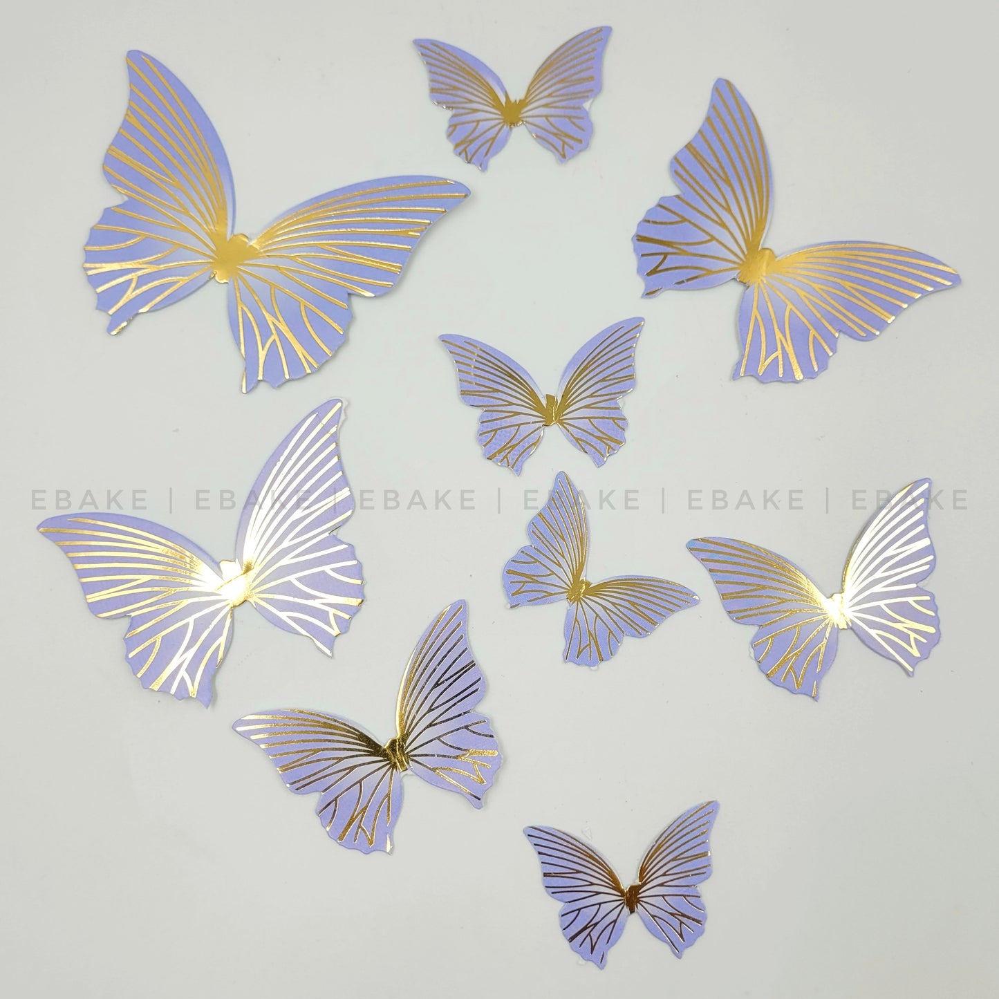 Purple Paper Butterflies - Foldable (Set of 10 Pieces)