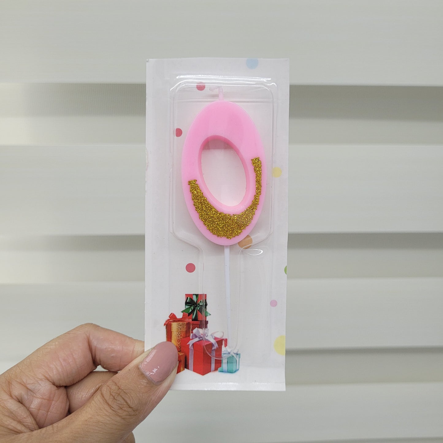 Pink Number 0 Candle (Single Piece)